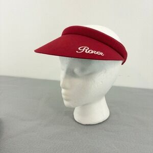 Texace Texann Red Clip On Visor USA Vintage Embroidered "Rorer" Pharma Promo 1